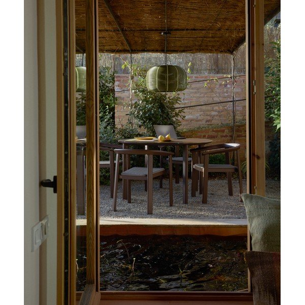 Okrągły stół ogrodowy ze szklanym blatem ø 120 cm Erice – Kave Home-image-2