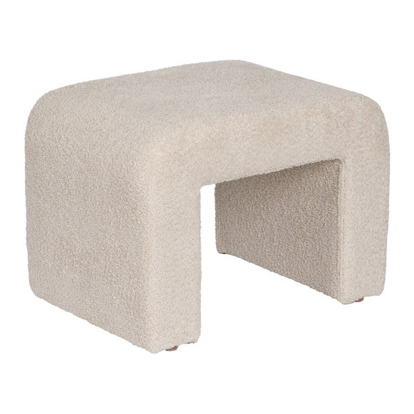 Beżowy puf z materiału bouclé Suave – Ixia