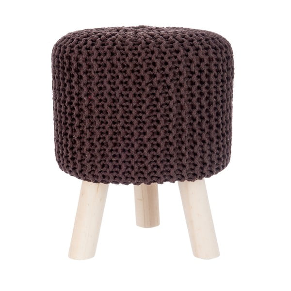 Taboret Knitted Brown