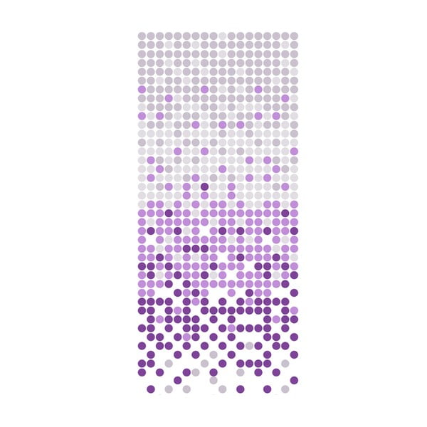 Zasłona prysznicowa White&Purple Dotted
