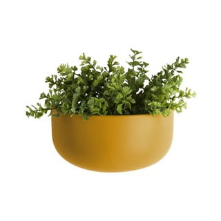 Matowa żółta ceramiczna doniczka ścienna PT LIVING Nest
