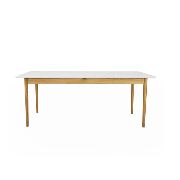 Rozkładany stół z białym blatem 90x195 cm Skagen – Tenzo
