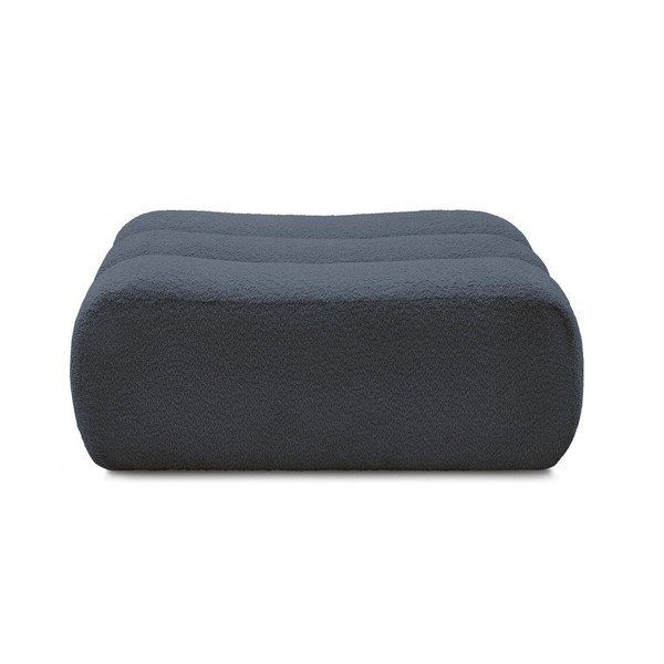 Ciemnoniebieski podnóżek z materiału bouclé Azra – Bobochic Paris