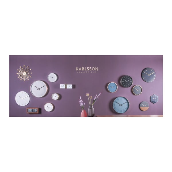 Biały zegar ścienny Karlsson Butterfly, Ø 27,5 cm-image-2