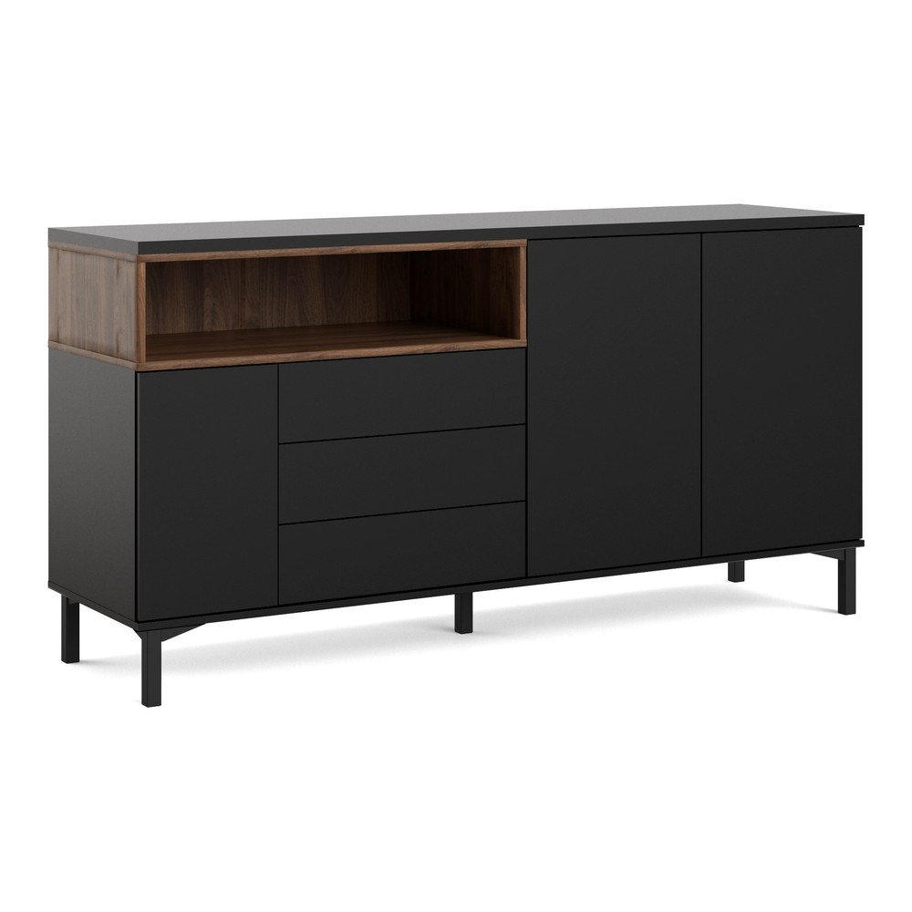 Czarna komoda 176x90x49 cm Roomers – Tvilum (zdjęcie 6)