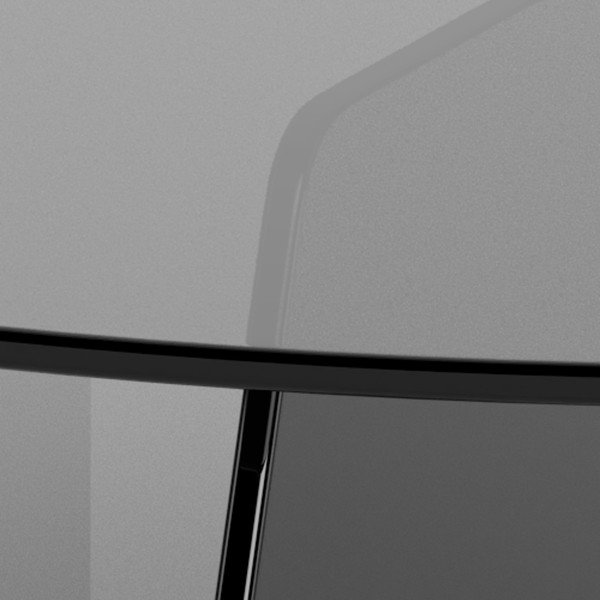 Szary szklany okrągły stolik ø 80 cm Samos – Actona-image-3