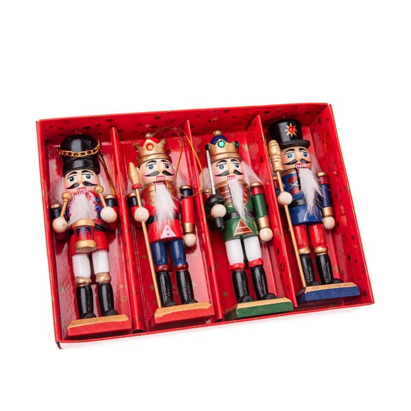 Drewniane ozdoby świąteczne zestaw 4 szt. 12,5 cm – Dakls