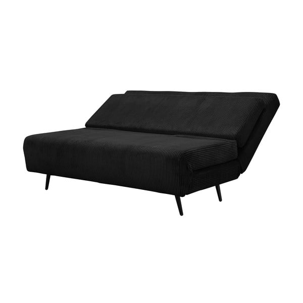 Antracytowa sztruksowa rozkładana sofa 140 cm Mallory – Støraa-image-1