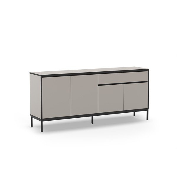 Szarobeżowa niska komoda 180x80 cm Lorenza – Marckeric-image-1