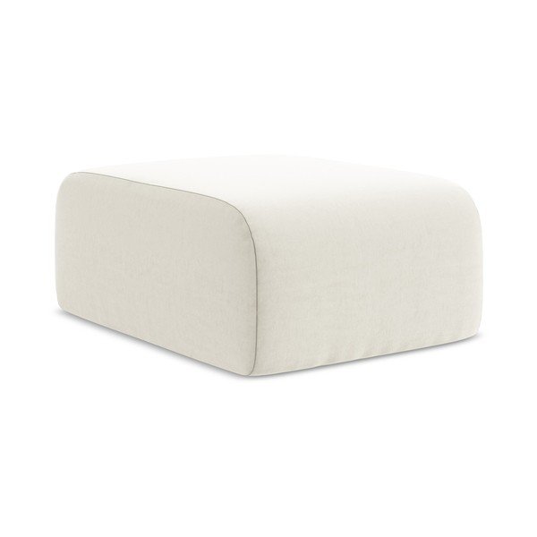 Beżowy aksamitny podnóżek Lani – Makamii