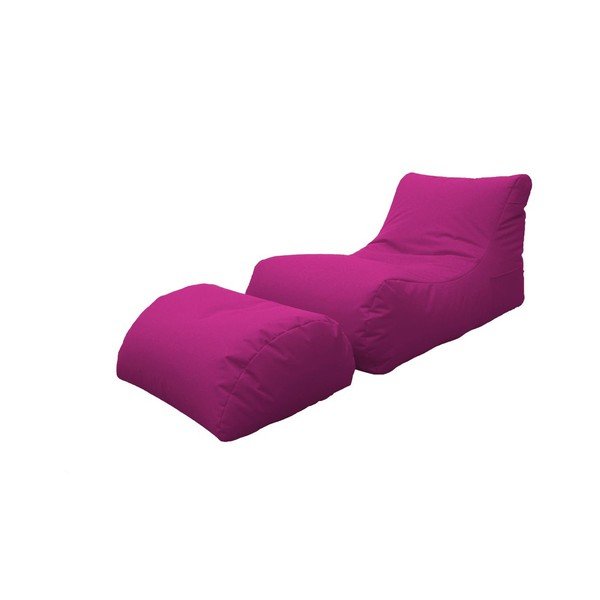 Fotel z podnóżkiem Sofia Pink