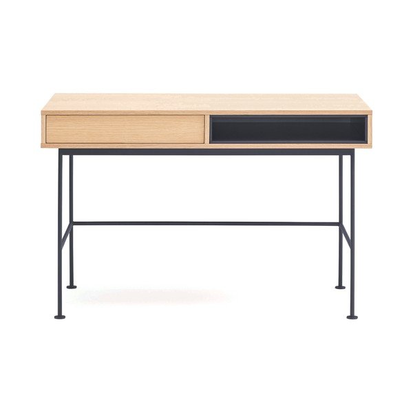 Biurko z blatem w dekorze dębu 60x120 cm Yoko – Teulat
