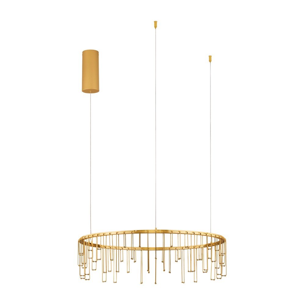 Aluminiowa lampa wisząca LED ze ściemniaczem w kolorze złota ø 65 cm Stellar – Nova Luce