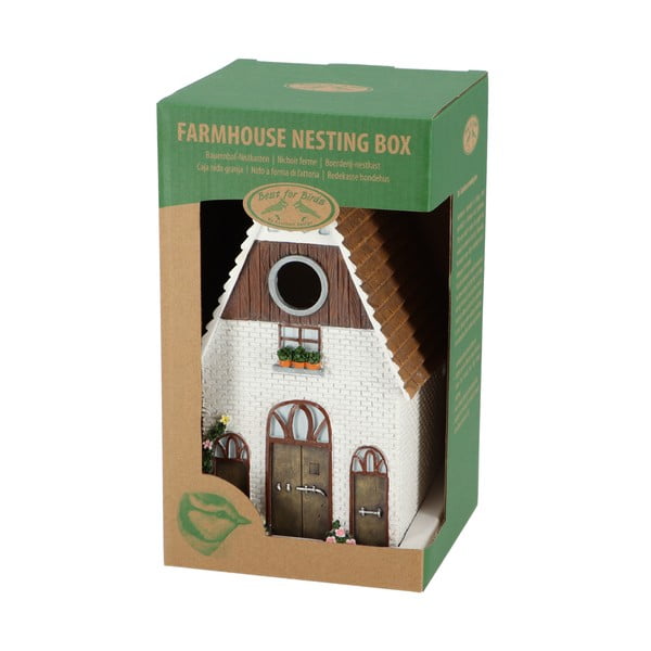 Biała budka dla ptaków Esschert Design Farm House-image-4