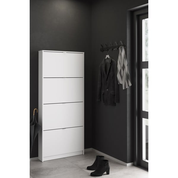 Biała uchylna szafka na buty Shoes – Tvilum-image-1