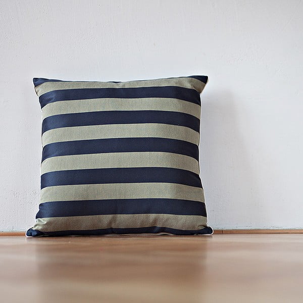 Poduszka z wypełnieniem Dark Blue Stripes, 50x50 cm