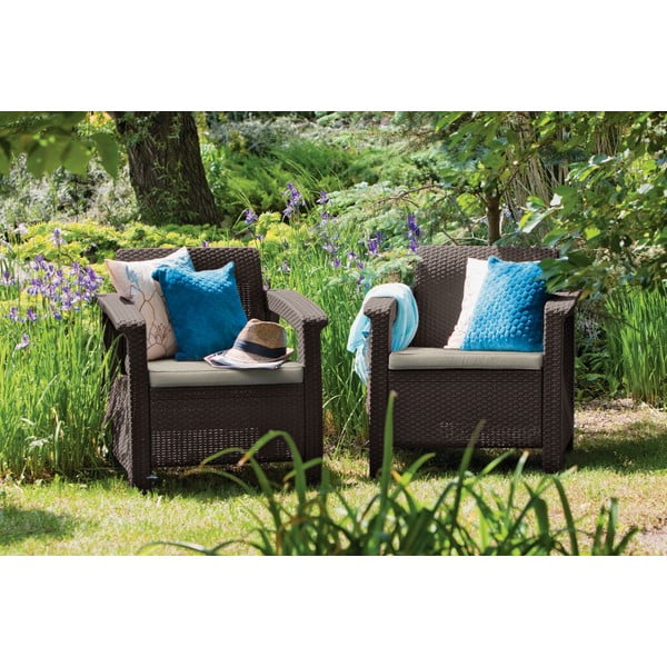 Brązowy fotel ogrodowy Corfu – Keter-image-1