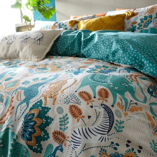 Pościel bawełniana 200x200 cm Carnival Animals – Pineapple Elephant-image-3