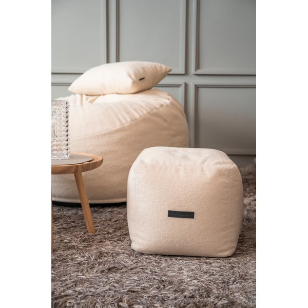 Brązowy worek do siedzenia z materiału bouclé Up! MooG – SLOWDOWN-image-1