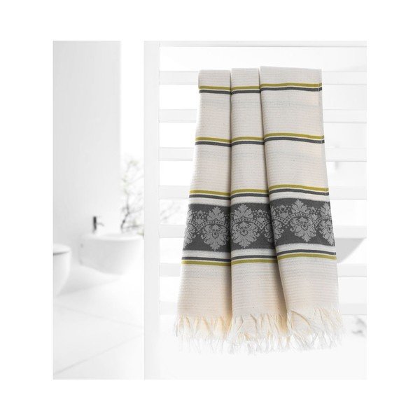 Ręcznik hammam Loincloth Dark Green Stripe, 80x170 cm-image-3