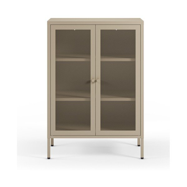 Kremowa metalowa szafka 70x100x40 cm Fayna – Marckeric