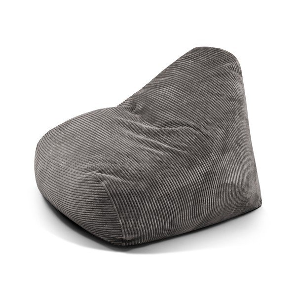 Ciemnoszary sztruksowy worek do siedzenia Snug 100 – SLOWDOWN