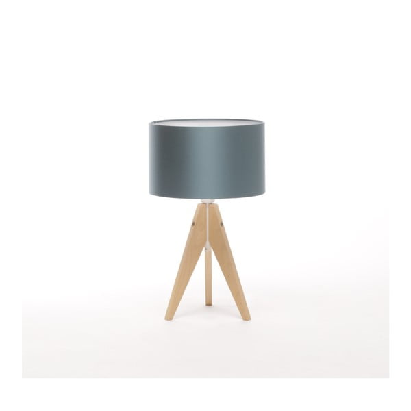 Niebieska lampa stołowa 4room Artist, brzoza, Ø 25 cm