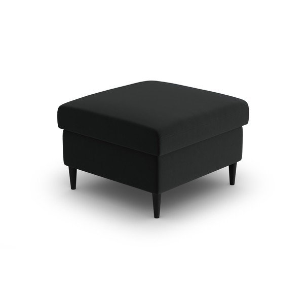 Czarny aksamitny podnóżek Kyoto – Cosmopolitan Design-image-2