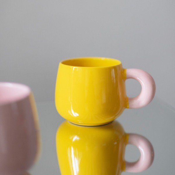 Żółty kubek new bone china 470 ml Coco – ONA-image-2