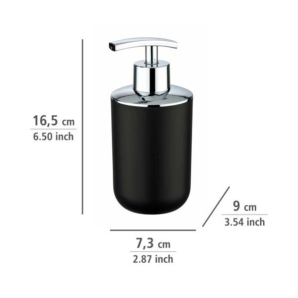 Czarny dozownik do mydła Wenko Brasil-image-3
