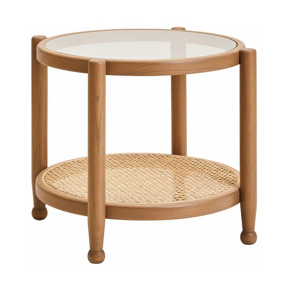 Okrągły stolik ze szklanym blatem ø 57 cm Cebu – Premier Housewares