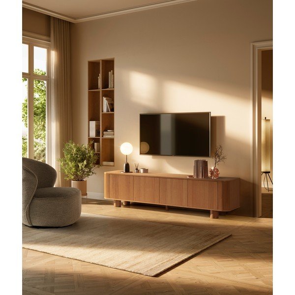 Szafka pod TV w dekorze dębu w naturalnym kolorze 180x50,5x40 cm Padoc – MOME-image-1
