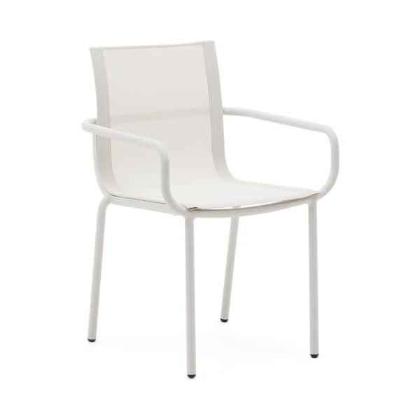 Białe metalowe krzesło ogrodowe Galdana – Kave Home