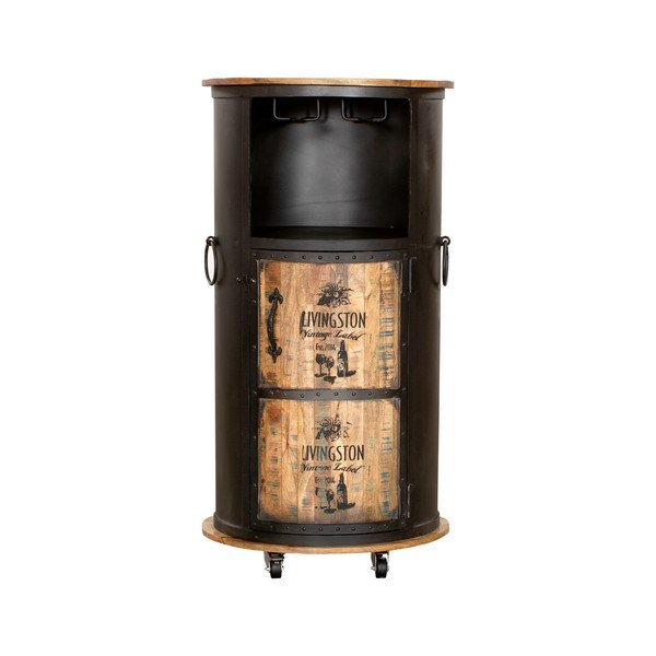 Czarna metalowa szafka na wino liczba butelek 9, 60x115 cm Luni – Interia Home & Living