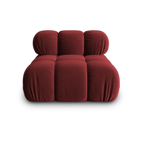 Czerwony aksamitny moduł sofy (moduł środkowy) Bellis – Micadoni Home
