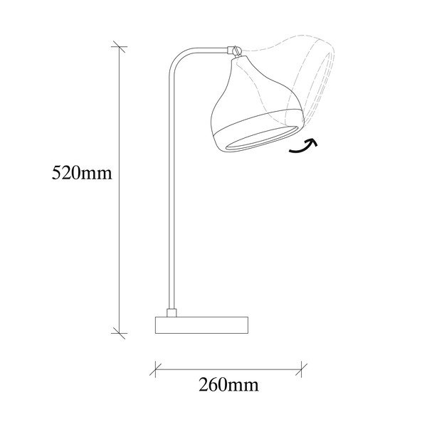 Czarna lampa stołowa z elementami w kolorze miedzi Opviq lights Yildo-image-3