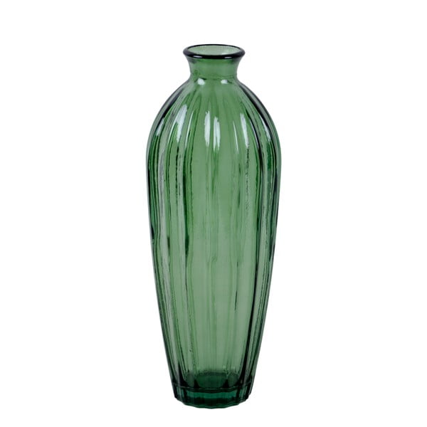 Zielony wazon ze szkła z recyklingu Ego Dekor Etnico, wys. 28 cm