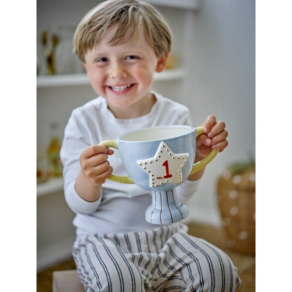 Ceramiczna ręcznie malowana osłonka na doniczkę Trophy – Bloomingville Mini-image-2