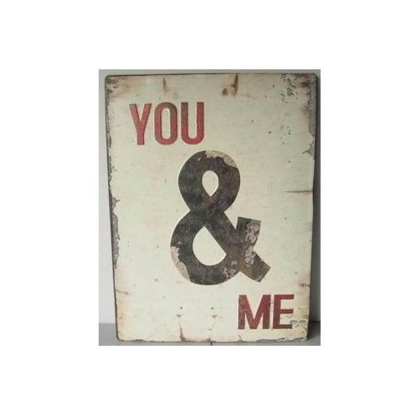 Blaszana tablica You&Me 26x35 cm