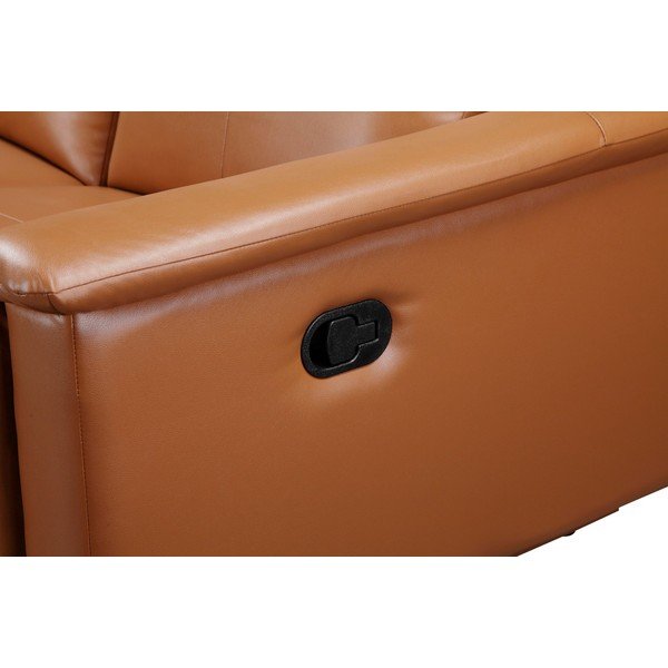 Brązowa sofa z imitacji skóry 222 cm Lund – Støraa-image-4