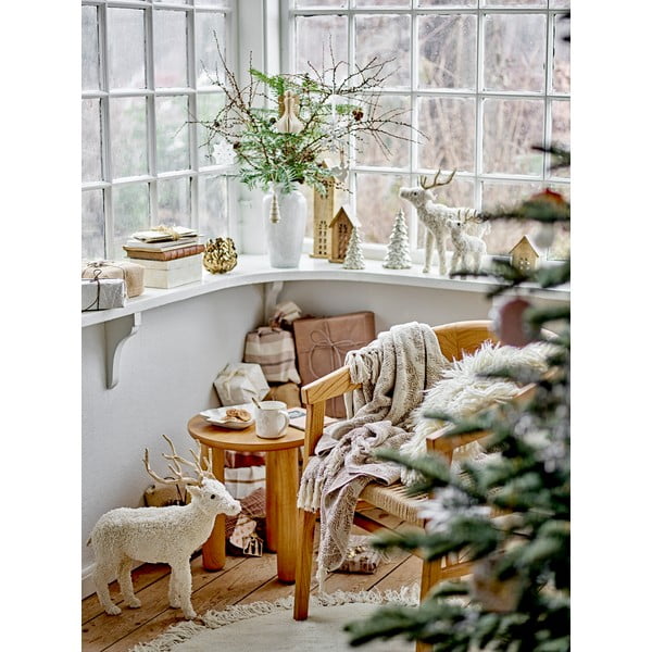 Kremowy kamionkowy kubek ze świątecznym motywem 300 ml Winter – Bloomingville-image-1