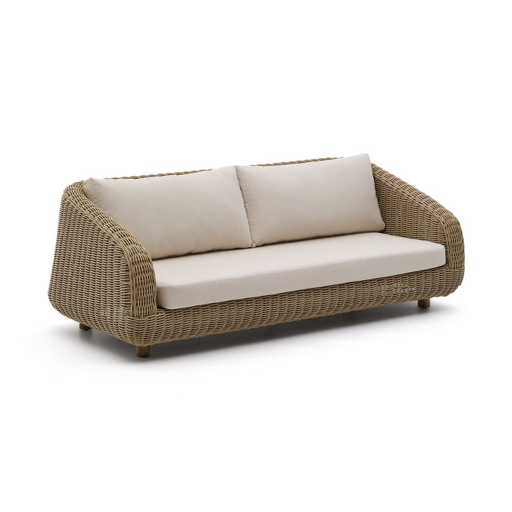 Beżowa/w naturalnym kolorze tapicerowana sofa ogrodowa Meria – Kave Home