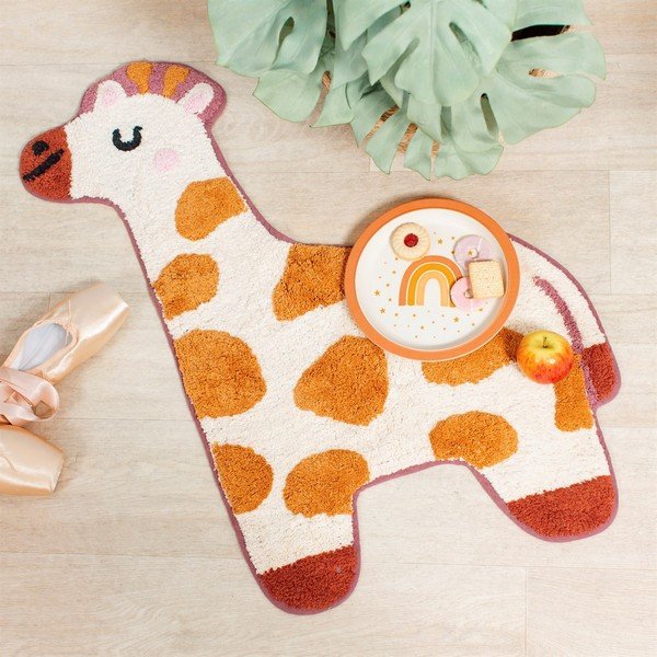 Pomarańczowo-beżowy dziecięcy bawełniany dywan Sass & Belle Giraffe, 57 x 80 cm-image-3