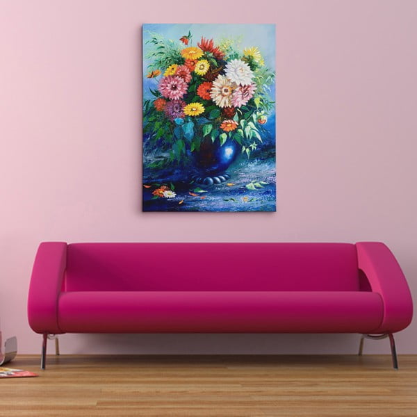 Obraz na płótnie "Wazon z kwiatami", 50x70 cm