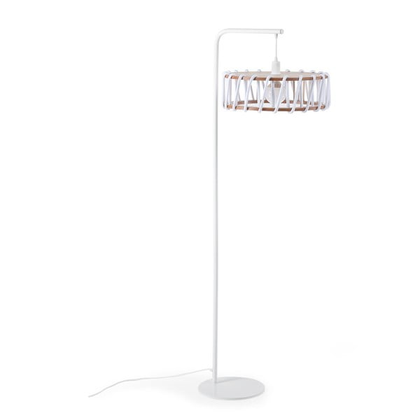Lampa stojąca z białą konstrukcją i dużym białym kloszem EMKO Macaron-image-1