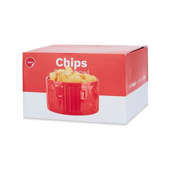 Czerwona ceramiczna miska do serwowania 1 l Chips – Balvi-image-3