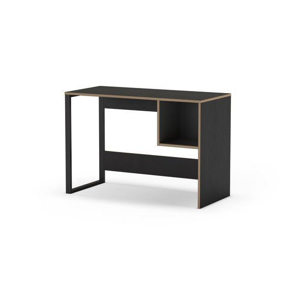 Biurko z czarnym blatem 50x110 cm Lyly – Marckeric-image-3