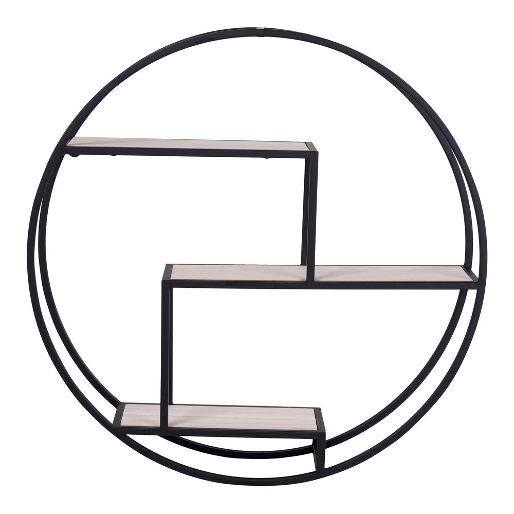 Czarno-naturalna wielopoziomowa półka z litego drewna paulowni 62 cm Rotterdam – House Nordic (zdjęcie 3)