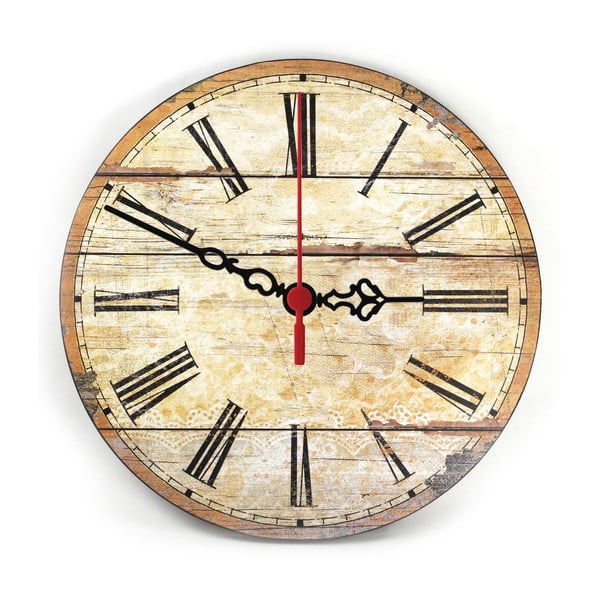 Zegar ścienny Retro Wood, 30 cm
