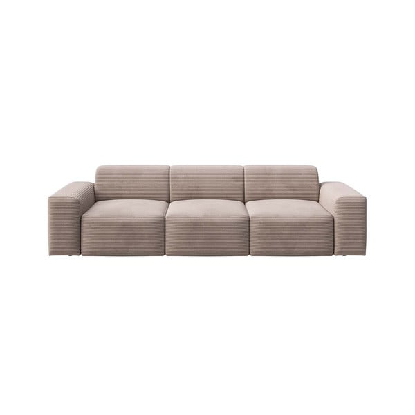 Beżowa sztruksowa sofa 285 cm Fluvio – MESONICA